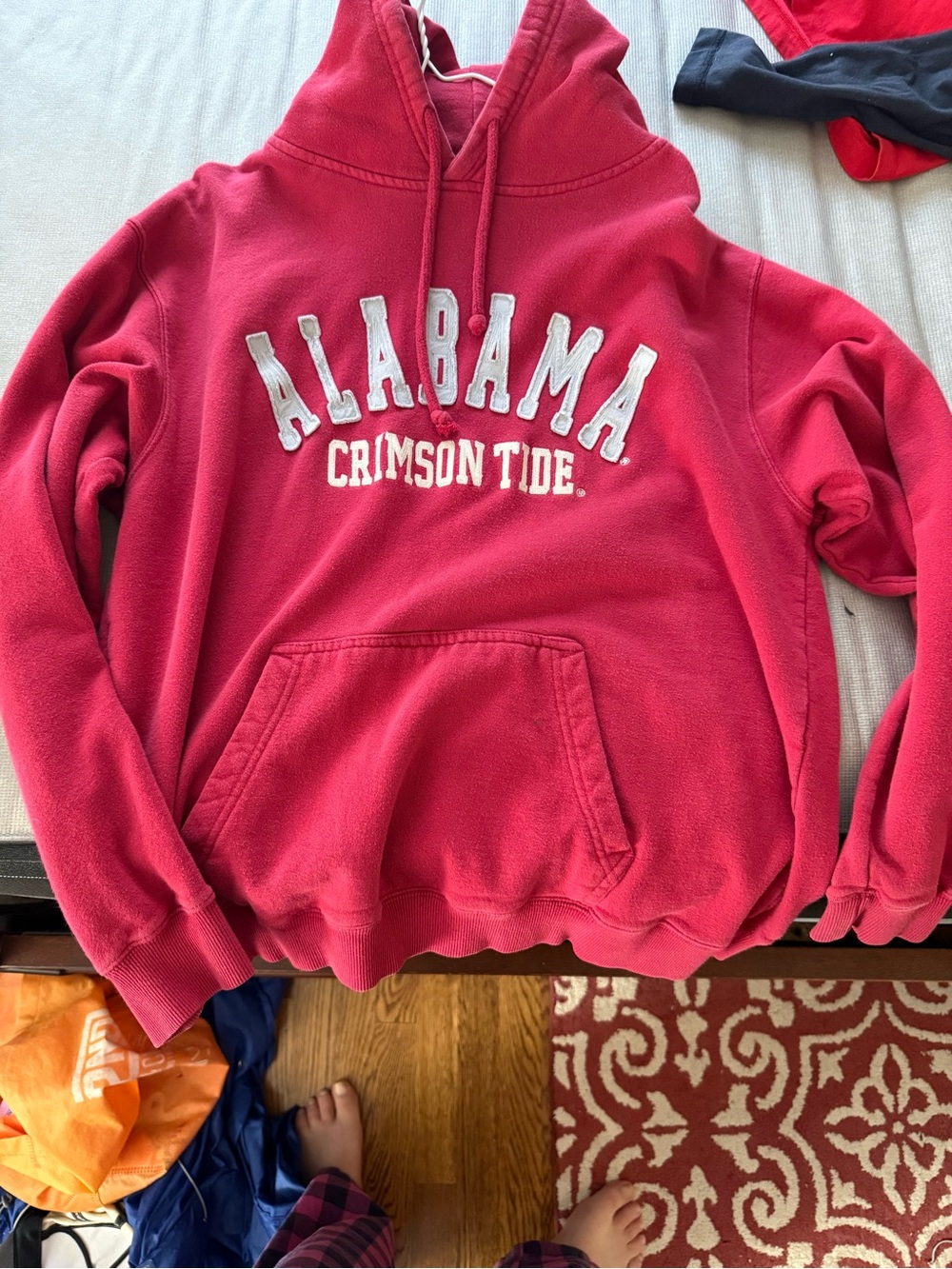 Colosseum Red and White Athletic Pullover